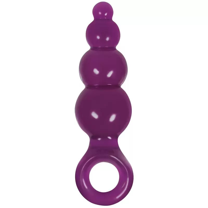 Анальная пробка с кольцом Jolie Ripples Large – фиолетовая