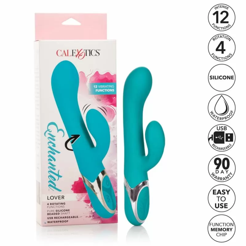 Перезарежаемый силиконовый вибратор-кролик Enchanted Lover с функцией «ротации»