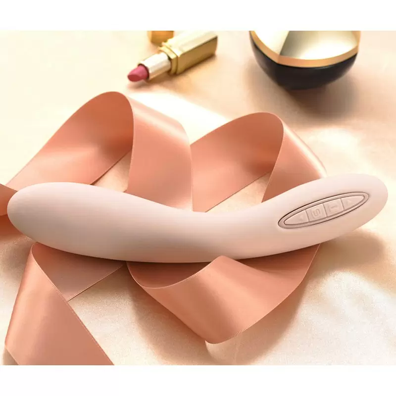 Вибромассажер Leslie с функцией подогрева, интеллектуальный режим – бежевый