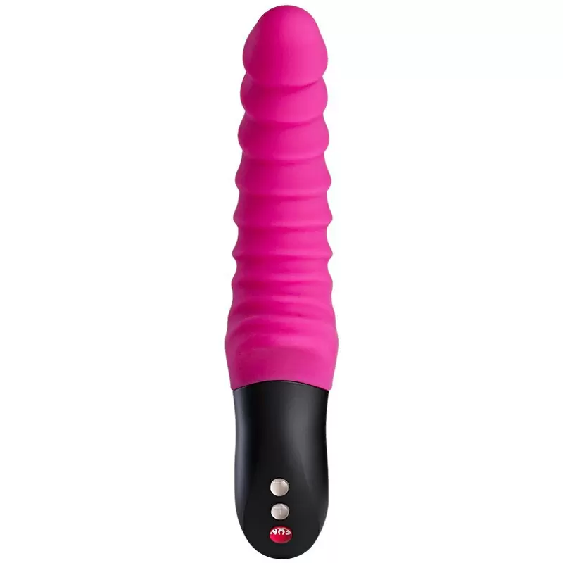 Ребристый пульсатор Stronic Drei, 24 см, 10 режимов, малиновый