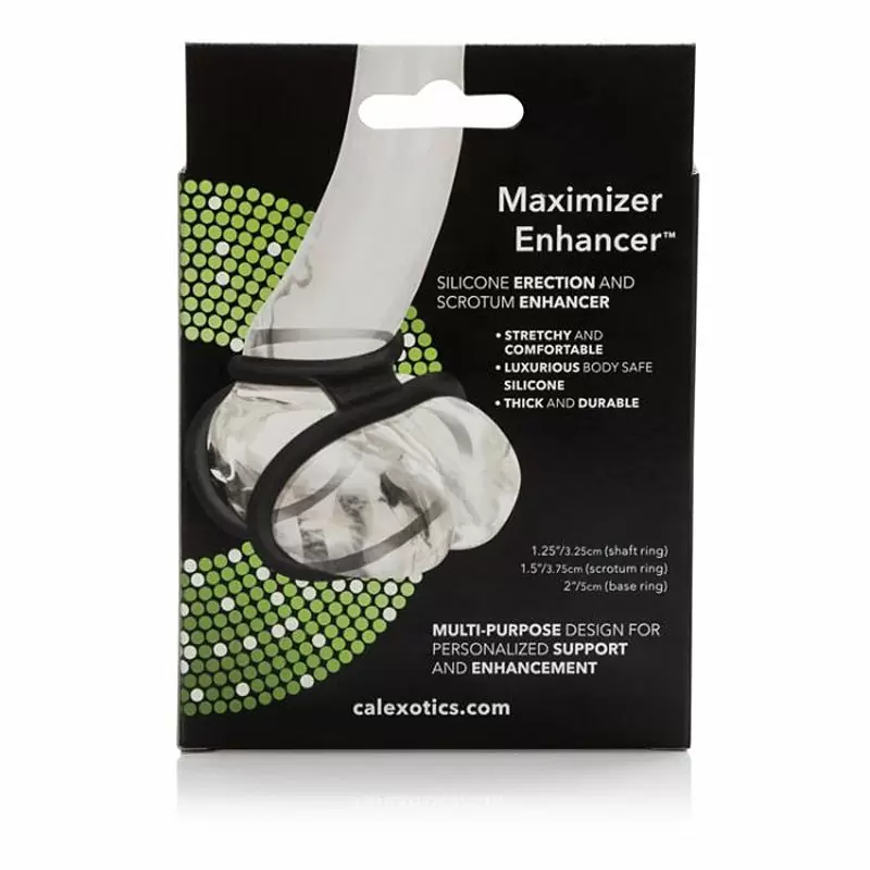 Тройное эрекционное кольцо Maximizer Enhancer – черный