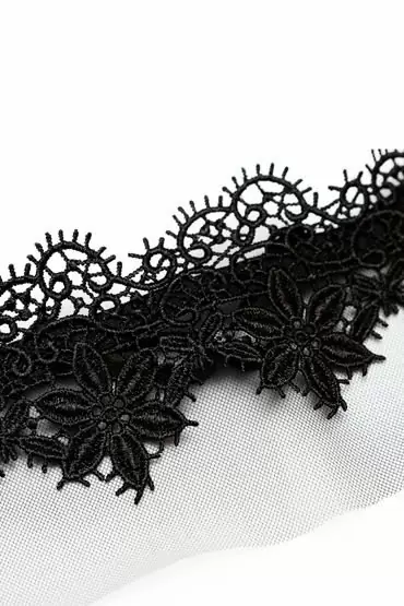Кружевная маска-диадема ручной работы Dolce Piccante Аlbori - черный