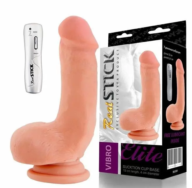 Реалистичный фаллоимитатор TOYFA RealStick Elite с присоской - телесный