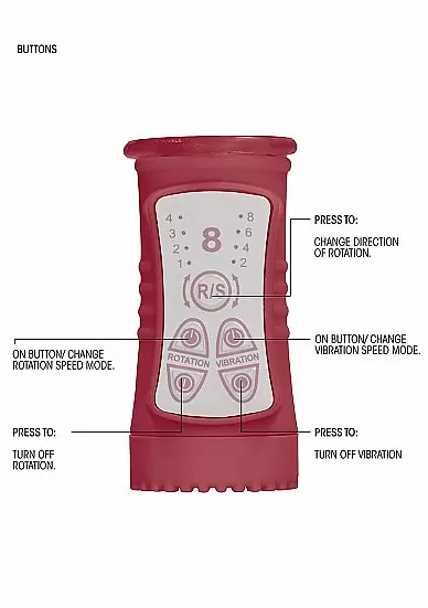 Вибратор кролик Rotating Beetle - красный