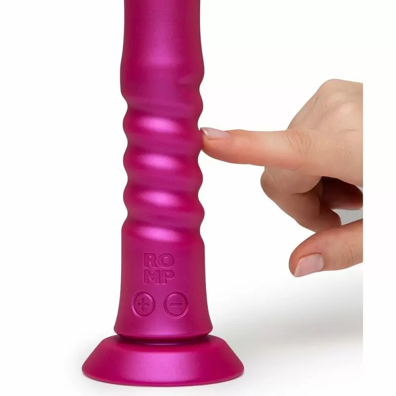 Вибратор «Romp Jiggle» с вибрацией и поступательными движениями, цвет фуксия