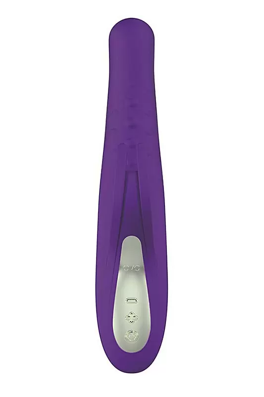 Перезаряжаемый вибромассажер Ovo J3 с клиторальным стимулятором - фиолетовый
