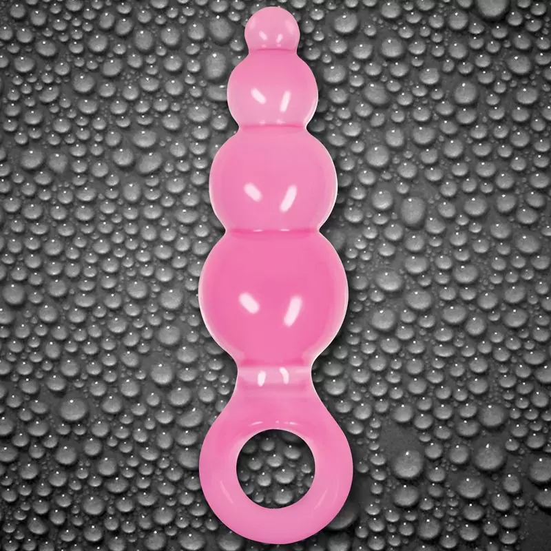 Анальная пробка с кольцом Jolie Ripples Large – розовая