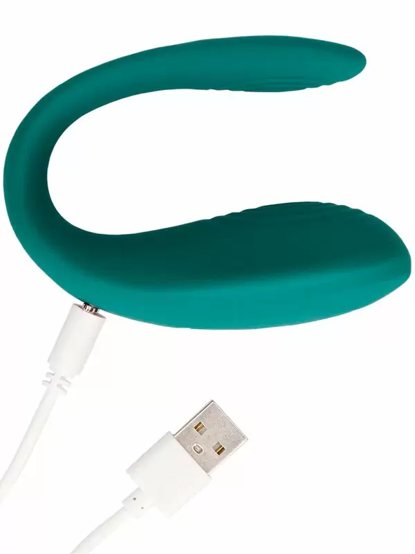 Парный вибратор Couple Toy with Remote Control, с пультом Д/У, 10 см, 10 скоростей, бирюзовый