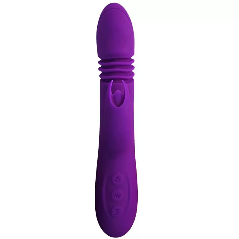 Хай-тек вибромассажер Flamingo с клиторальным стимулятором – фиолетовый