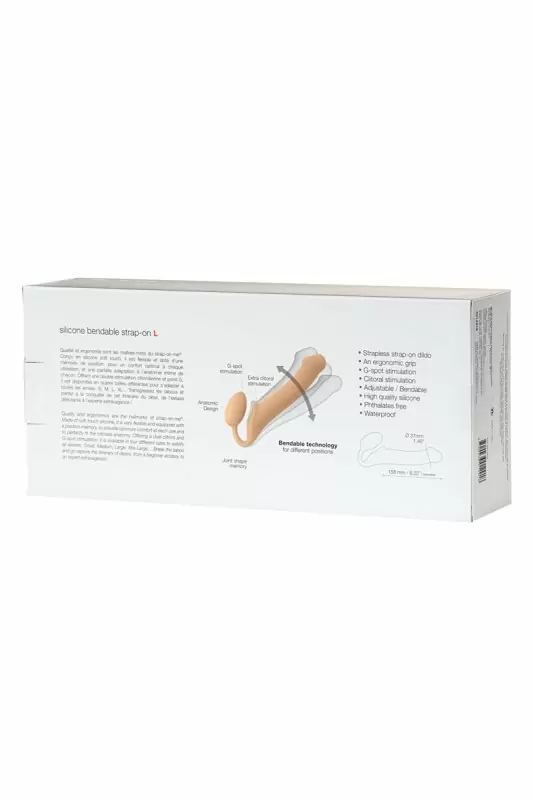 Безремневой страпон Strap-on-me. 25 см. Телесный