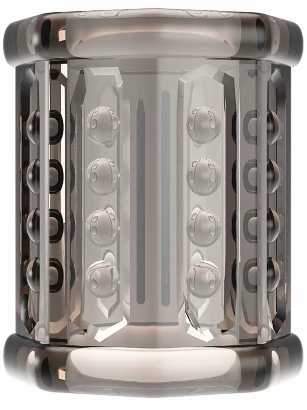 Эрекционное кольцо-насадка Baile Pretty Love, ребристое, ТПР, 5.5 см