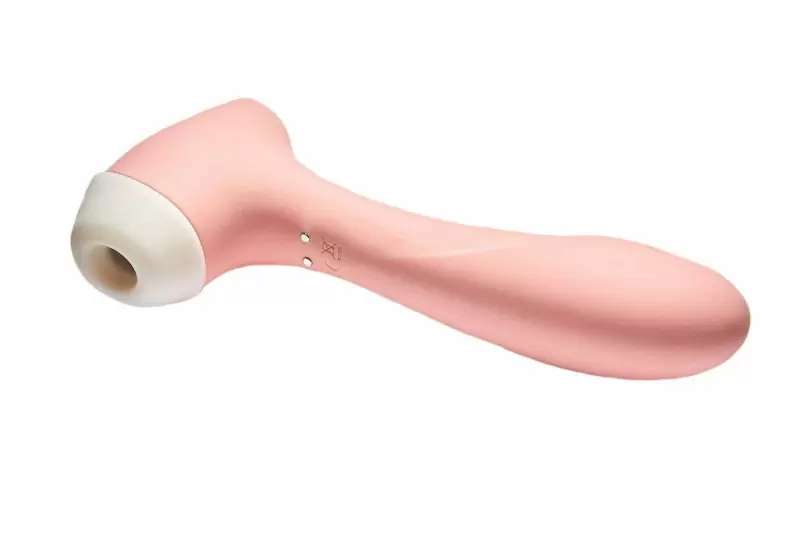 Вакуумный бесконтактный стимулятор клитора и вибратор Halo, цвет розовый