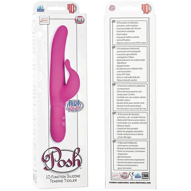 Вибромассажер 10-Function Teasing Tickler – розовый