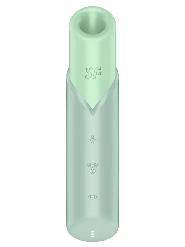 Вакуумный стимулятор клитора Satisfyer NAUGHTY KISS, 12 см, 30 режимов, силикон, зеленый