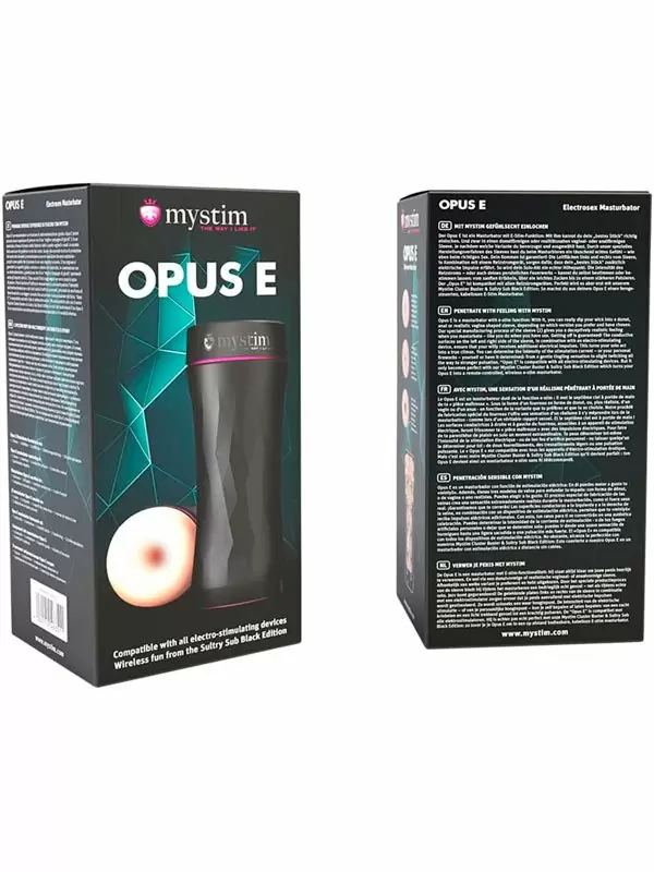 Реалистичный мастурбатор Mystim Opus E Donut, с электростимуляцией, 21,5 см, анус, свело-телесный