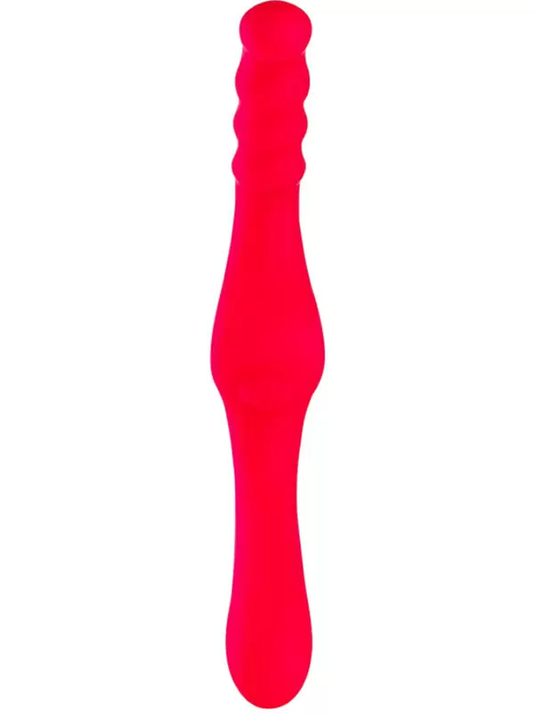 Двойной фаллоимитатор Fun Factory New Wave, гибкий, со стимуляцией клитора, розовый