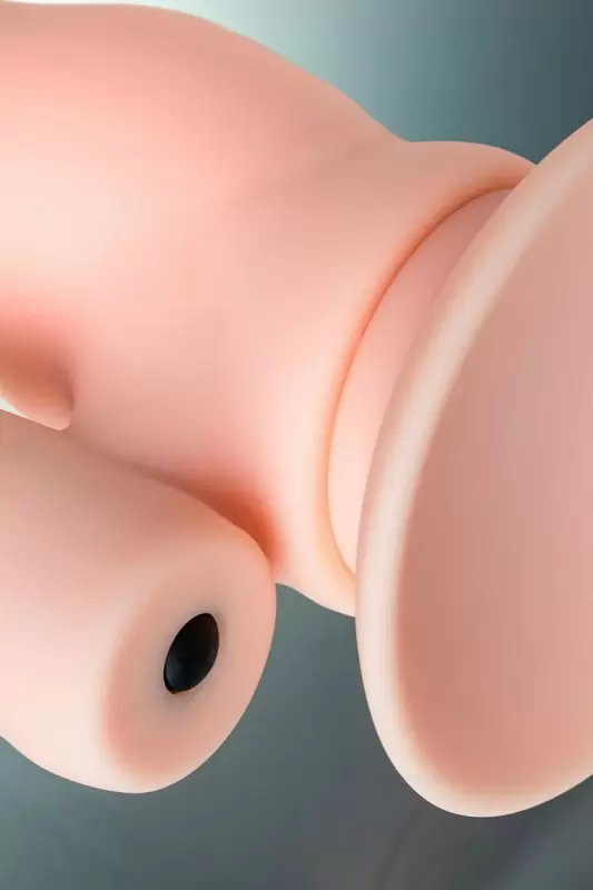 Реалистичный двойной фаллоимитатор на присоске TOYFA A-Toys с вибрацией – телесный