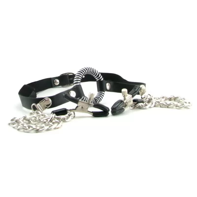 Кляп с зажимами для сосков O-Ring Gag & Nipple Clamps