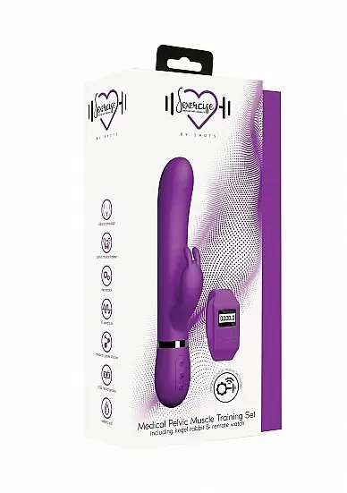 Вибратор-кролик Kegel Rabbit (Фиолетовый). 22.5 см, 10 режимов вибрации, АБС/силикон, водонепроницаемый