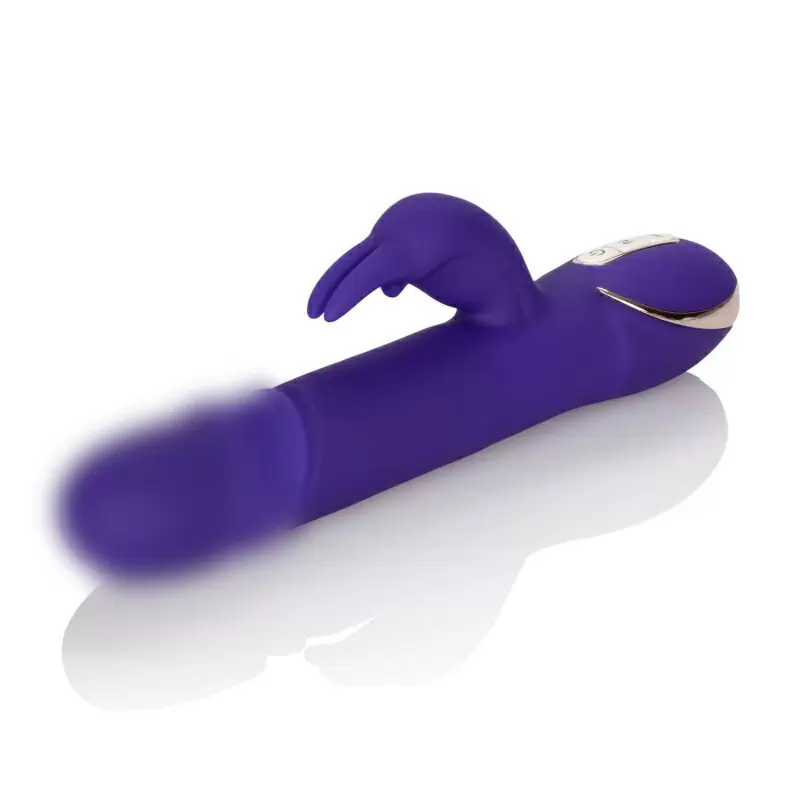 Вибратор с ребристой головкой Calexotics Jack Rabbit Signature Silicone Thrusting Rabbit