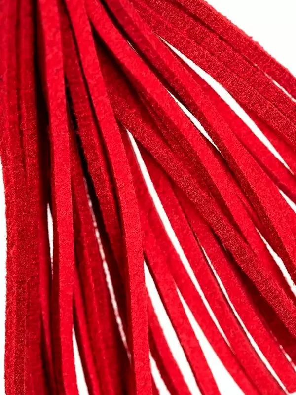 Зажимы на соски Pecado BDSM, «Вилки», с кисточками из замши, металл, красные