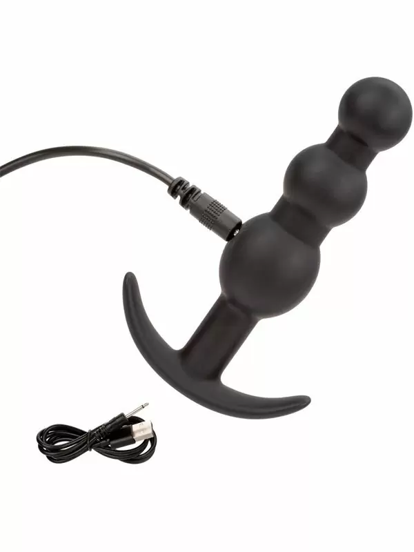 Анальная виброёлочка California Exotic Novelties Boundless Vibrating Beaded Plug, для ношения, 10 режимов, силикон