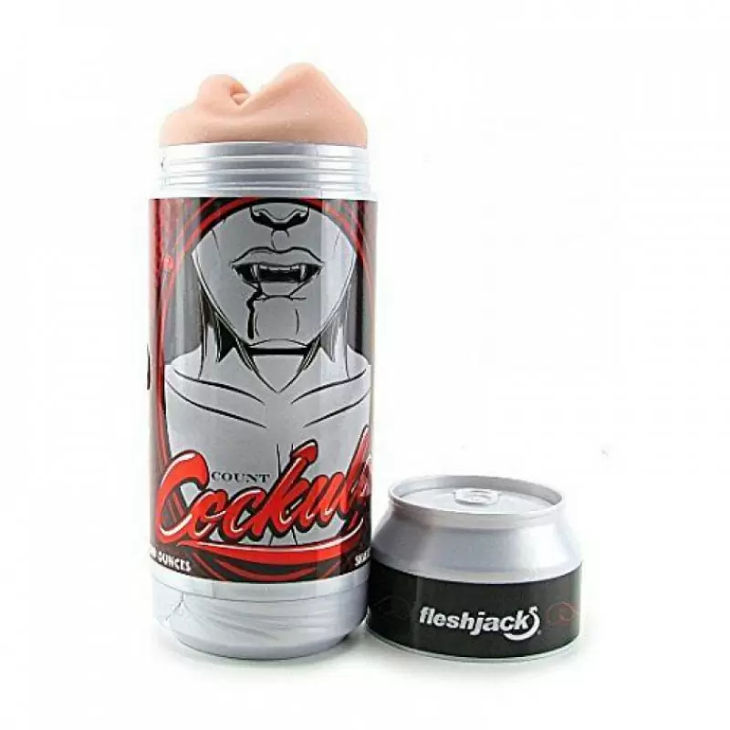 Мастурбатор ротик Fleshlight SIAC Count Cockula в банке - телесный