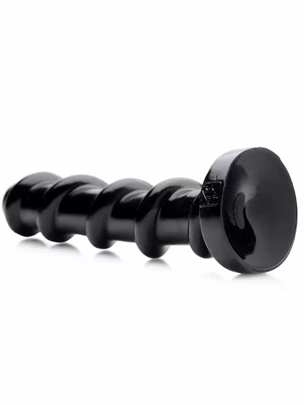 Крупный фаллоимитатор Mighty Screw, с винтовой конструкцией, 24,2 см, черный