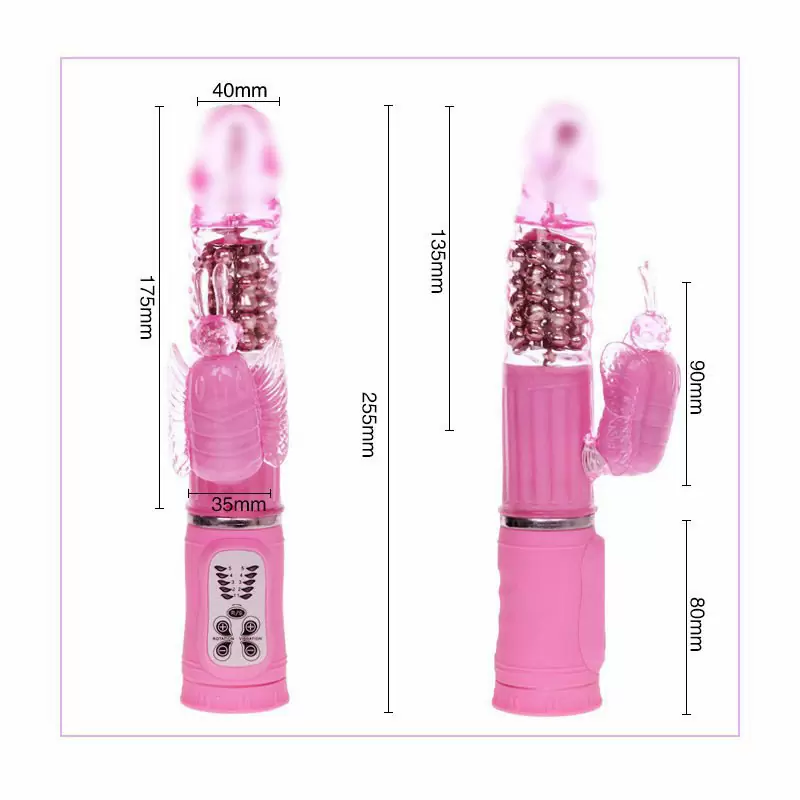 Хай-тек ротатор с вибрацией клиторального стимулятора Big Wave – розовый