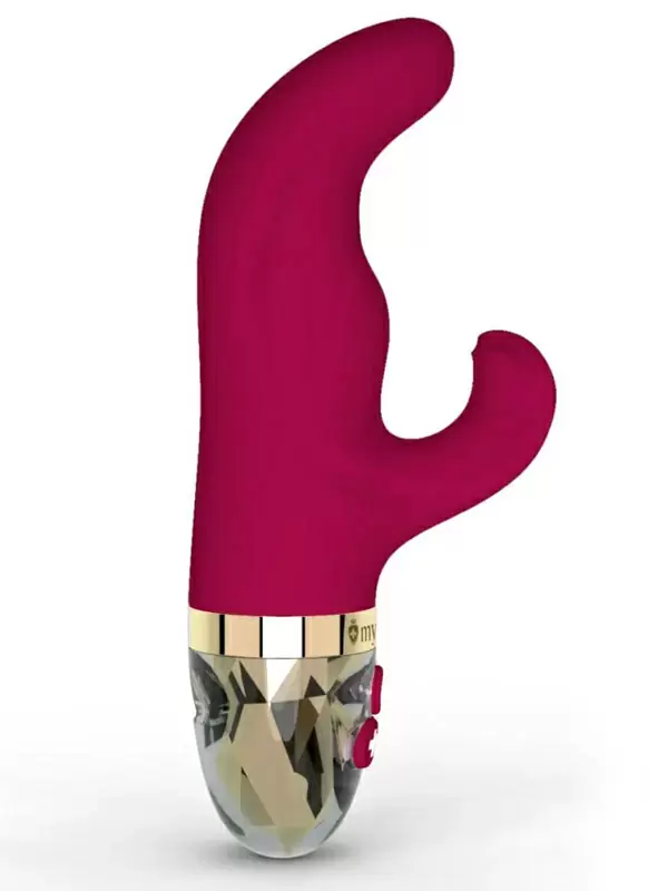 Изогнутый вибратор-кролик Mystim Hop Hop Bob, 8 режимов, 16,5 см, фуксия