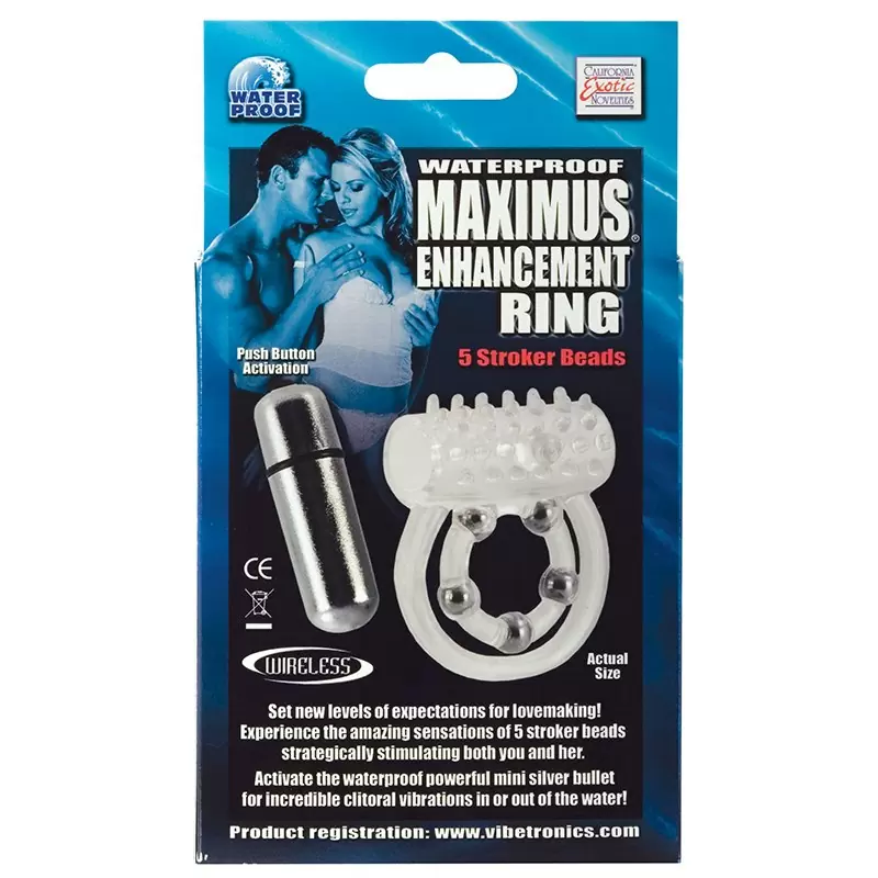 Эрекционное виброкольцо Maximus Enhancing Ring 5 Stroke Beads