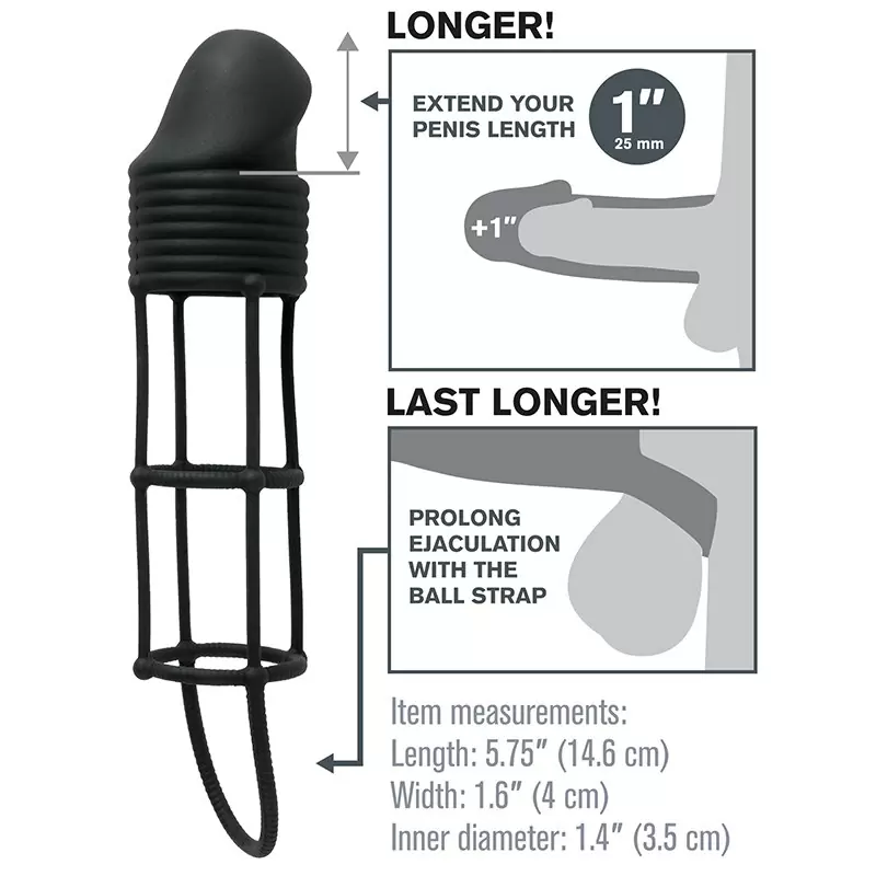 Насадка удлинитель Silicone Performance Extension – черная	