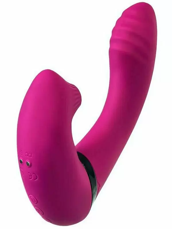 Инновационный вибратор-кролик JOS Spinser, c вакуумной стимуляцией, 23 см, силикон