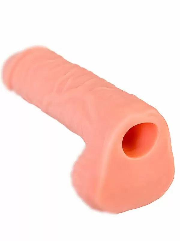 Реалистичная насадка-удлинитель TOYFA XLover, с мошонкой, 16 см, TPE, телесный