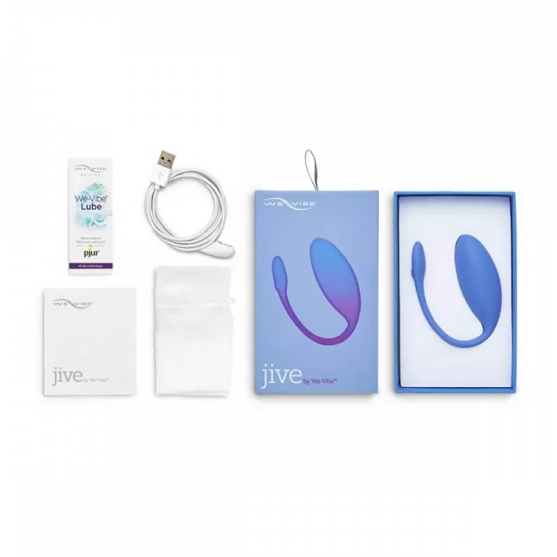 Интерактивное виброяйцо We-Vibe Jive, управление через приложение, 9,3 см, синий