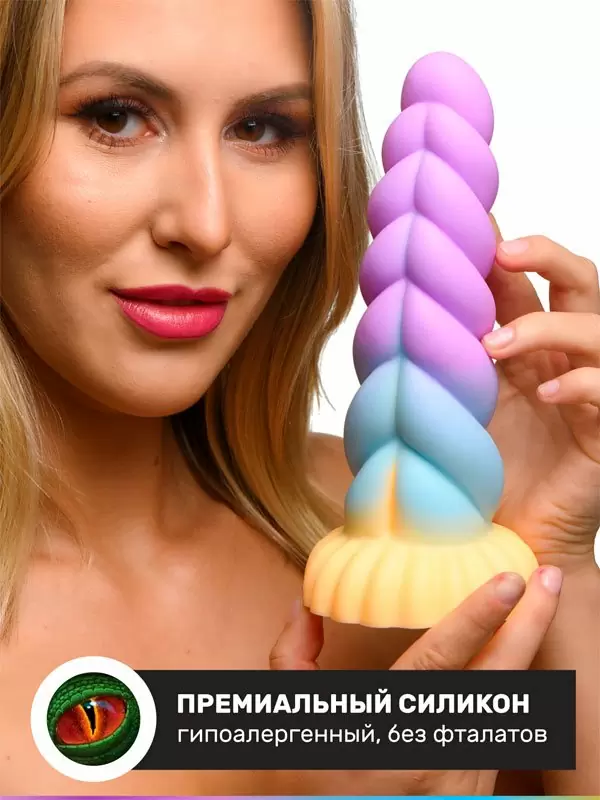 Фантазийный фаллоимитатор Creature Cocks Unicorn, 21 см, силикон