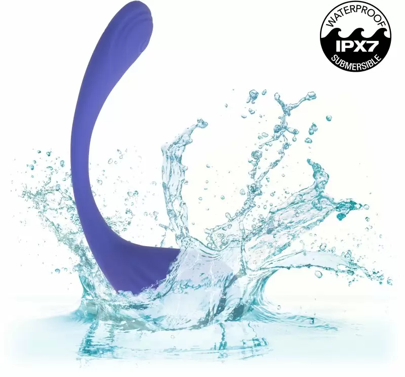 Рельефный вибромассажер-тренажер кегеля CALEXOTICS CONNECT™ KGL EXRCSR, 18,5 см, 9 режимов, синий