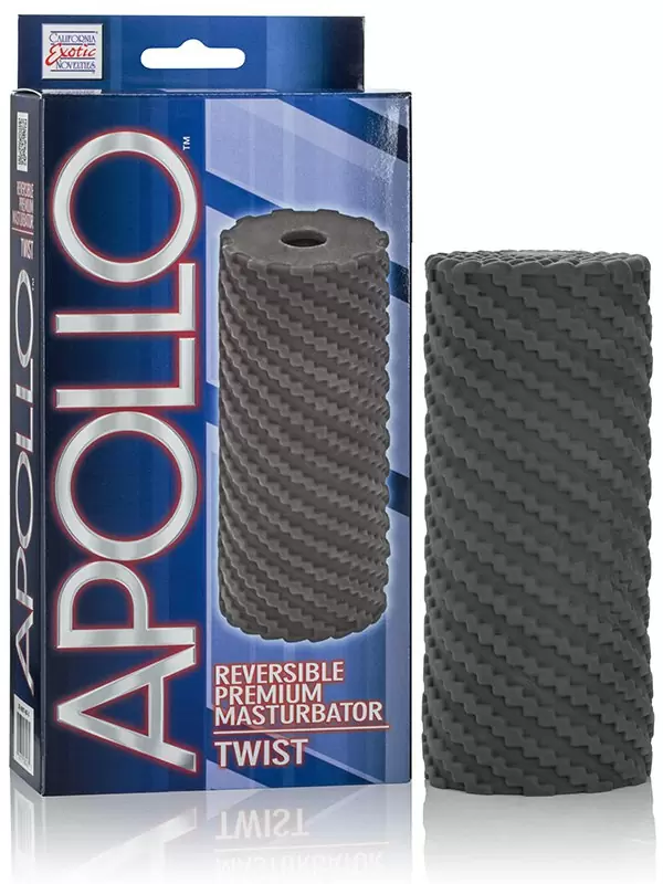 Мастурбатор Apollo Reversible Premium Masturbator Twist двусторонний – серый
