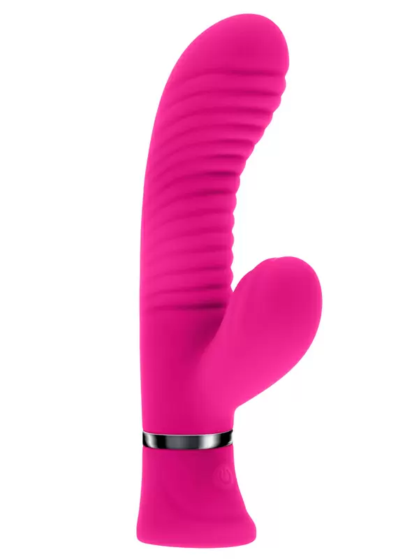 Ребристый вибратор-кролик Evolved  Next Wave, 16,4 см, 10 режимов, силикон, розовый