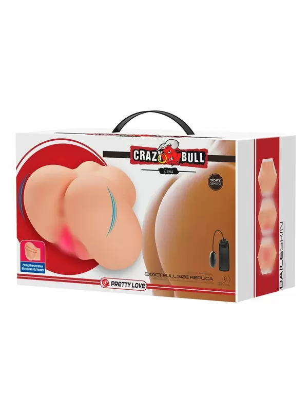 Реалистичный мастурбатор Baile Luna, 13,5 см, мини-полуторс вагина-анус, ТПР