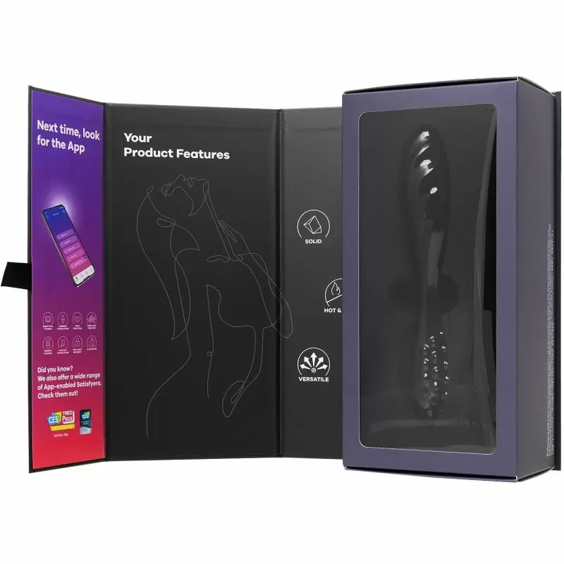 Двухсторонний стеклянный стимулятор Satisfyer Dazzling Crystal 11 (черный)