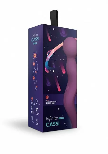 Универсальный вибратор с шаровидной головкой и волнистым стволом Wand Cassi, фиолетовый