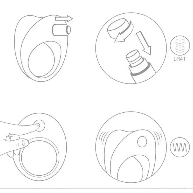 Эрекционное кольцо Ovo  B11 с вибрацией – серый