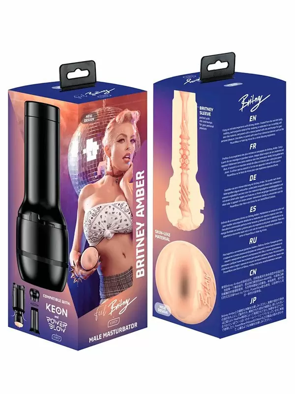 Реалистичный мастурбатор Kiiroo Feel Britney, анатомия реальной актрисы, 22 см, ТПЭ