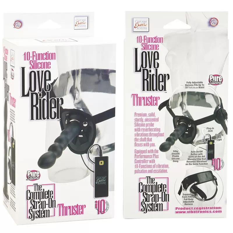 Страпон с вибрацией 10 Function Love Rider Thruster