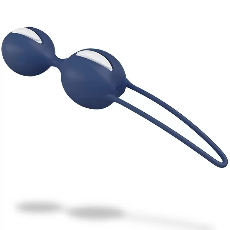 Вагинальные шарики Smartballs Duo с шариком внутри - синий