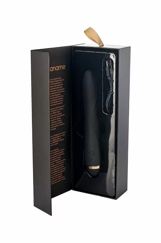 Черный классический вибратор Waname D-Splash Storm. 17 см. Силикон