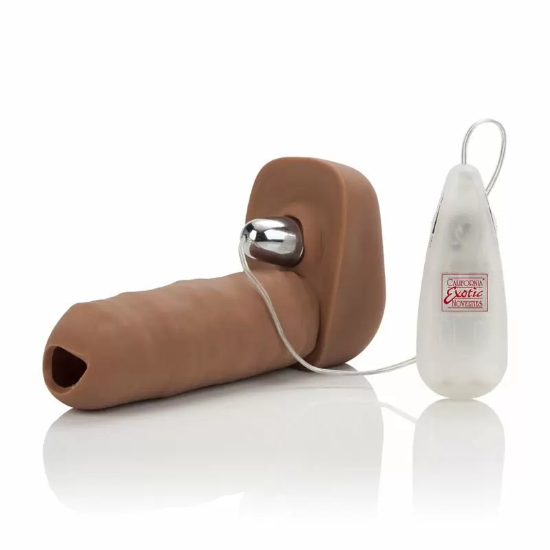 Реалистичный мастурбатор Seductora Caliente с вибрацией – коричневый