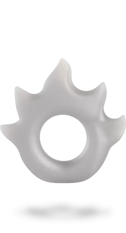 Эрекционное кольцо Fun Factory Flame со стимулятором клитора, диаметр 1,9 см, серебристый