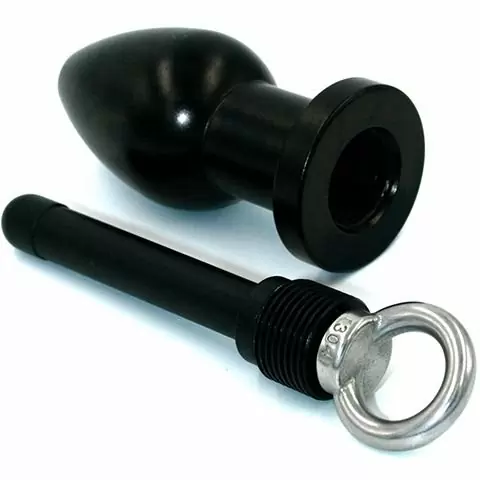 Полая анальная втулка металл с вкручивающимся поршнем Black